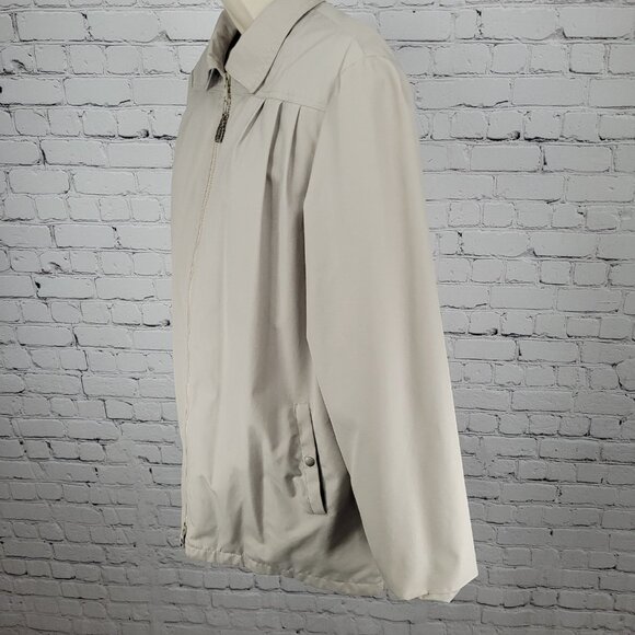 London Fog Beige Removable Thinsulate Liner Pleated Full Zip Jacket Size 14 - Picture 14 of 16